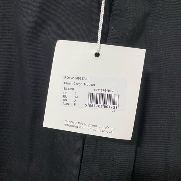 BLACK CARGO PANTS - Picture 3 of 5